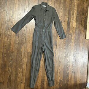 Hollister khaki green Long Sleeve Utility Jumpsuit Boiler Suit XS NWOT NEW